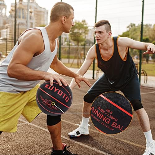 Kuyotq 3lbs пондерирана опрема за обука на тешка кошарка со големина 7 29,5 кошарка ПУ кожа на отворено во затворено кошарка мажи