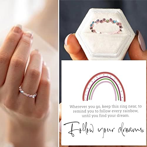 2023 Нова популарна брановидна боја дијамантски прстен дама виножито шарен дијамант шарен накит за прсти, бучен почетен прстен