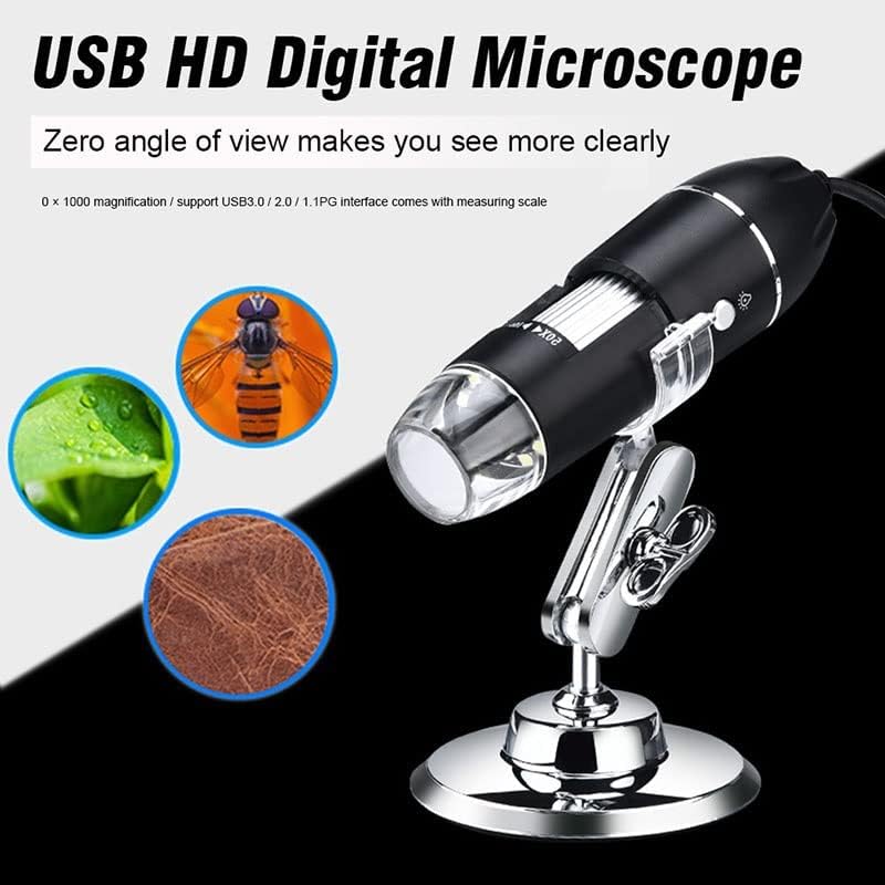 Додатоци за микроскоп 1600x 3 во 1 8 LED рачен преносен дигитален микроскоп, со потрошен материјал за лаборатории Stand