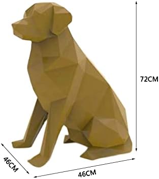 Чувар куче 3Д оригами загатка Дија хартија модел геометриски хартија трофеј рачно изработена хартија скулптура креативна украс за украсување
