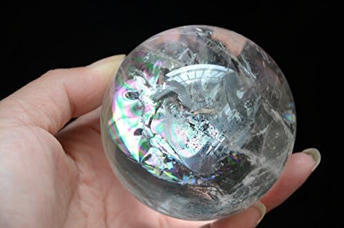 Вистинска Тибет Хималајска висока надморска височина Природна чиста кристална кварц топка сфера орби скапоцен камен 2,75 инчи со виножита