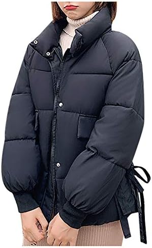 Prdecexlu Отворен долг ракав Прекрасен палто за женски училишен празник подуен опуштена фит јакна зип мека цврста лаптоп