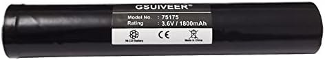 GSUIVER 75175 Батерија што може да се надополнува 3.6V 1800mAh Ni-CD компатибилен со Streamlight Stinger 75175 75375 75300 75500