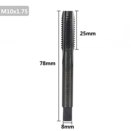 Тема за завртки за завртки Допрете M3 M4 M4 M6 M6 M8 M10 HSS нитрид обложена допрена нишка права метричка завртка допрете 1 парчиња