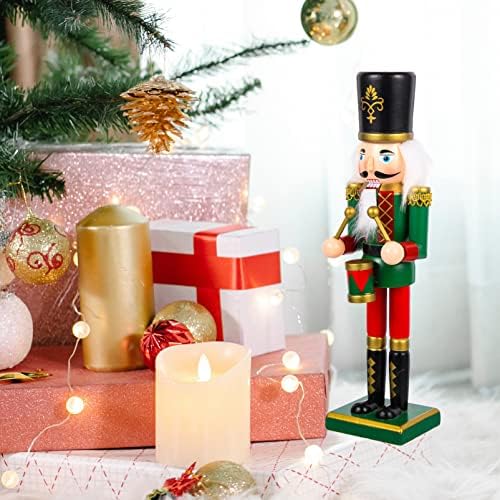 Абоофан дрвени Божиќни ореви украси украси кралски војник оревчери фигура Божиќна маса декорација за домашна градина Божиќна забава