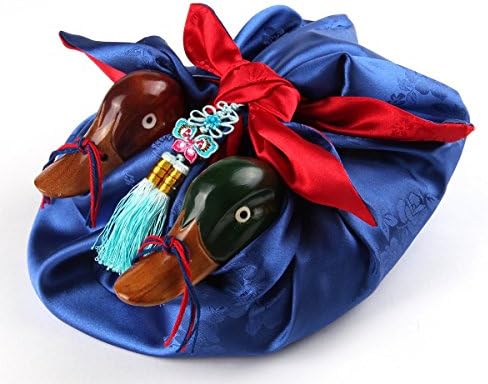 8.7 Корејски традиционална среќна среќа дрвена свадба мандарински патки со везови бојаги завиткувачки крпа дома во посета на сегашност