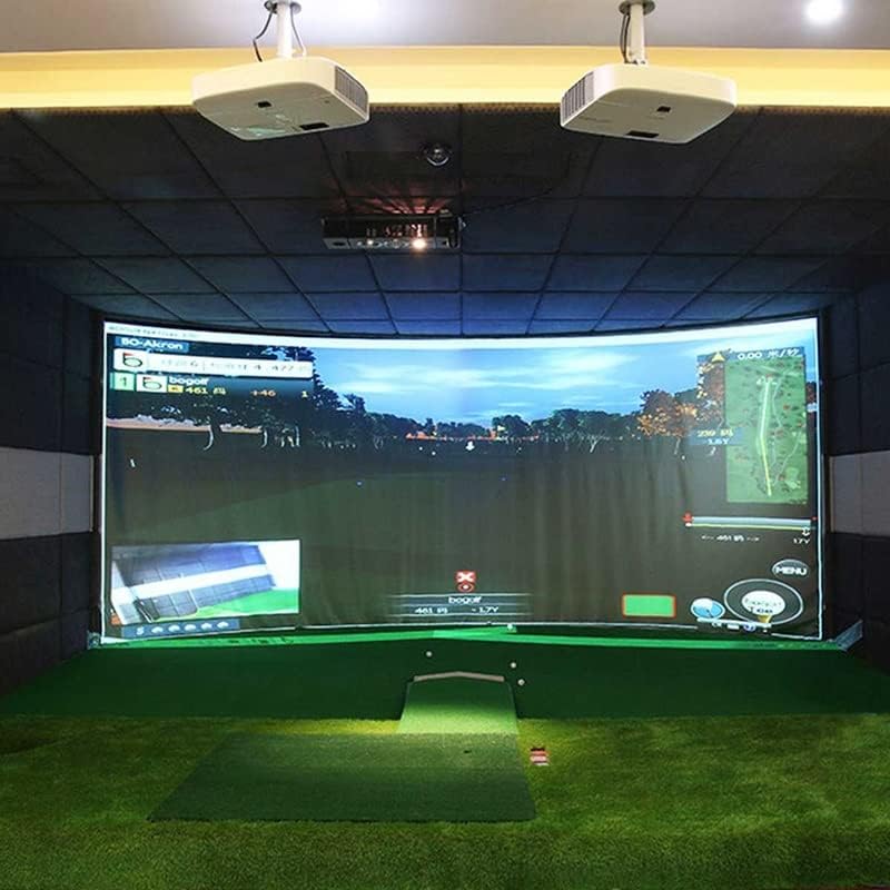 LHLLHL симулатор за голф топка за влијанието на проекцијата Екран во затворен материјал за бела ткаенина за голф голф голф цел