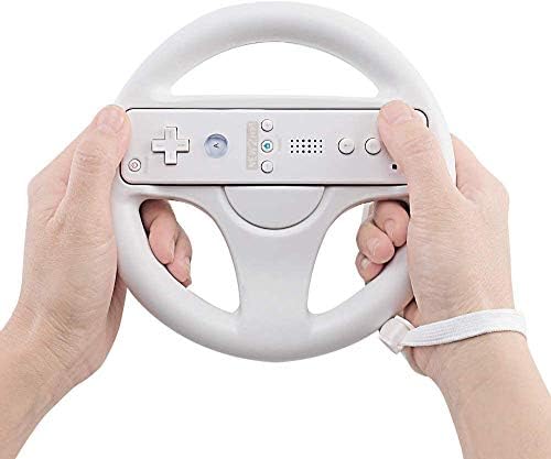PowerLead Wii Волан, Wii Контролер Управување Марио Картинг Тркачки Тркала Контролор За Нинтендо Wii Далечински Игра-Бело