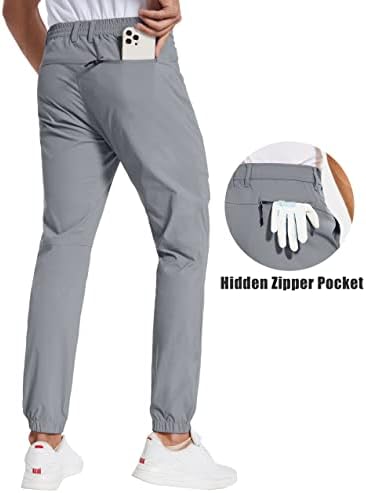 Puli Man's Stright Strights Golf Joggers Панталони со 4 џебови водоотпорни тенок фит пешачки панталони за обични патувања за мажи