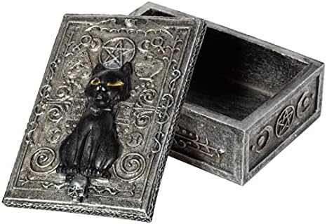 Црна Мачка Плашлив Вештерство Полирезин Тарот Палуба Кутија За Складирање