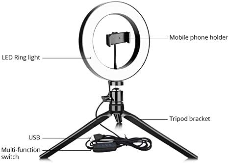LHLLLL Новина USB Затемнувачки LED Selfie Прстен Светлина Мобилен Телефон Фотографија Осветлување со Статив За Шминка Видео
