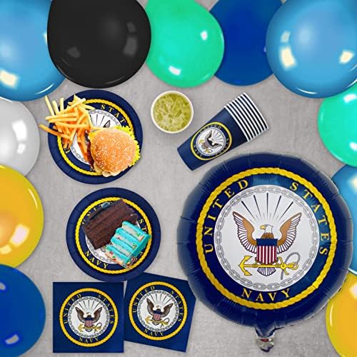 Хаверкамп Официјална Американска Морнарица Партија за 16 гости! Вклучува 16 Хартија Плочи, 16 Салфетки &засилувач; 16 Чаши и 1-Фолија