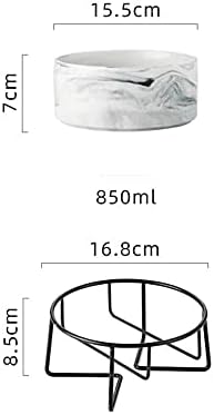CPSUN Бавно Фидер Сад Керамички Куче Сад За Храна За Миленичиња Храна Вода Мермер Фидер Материјали За Пиење Голема Мачка Додатоци