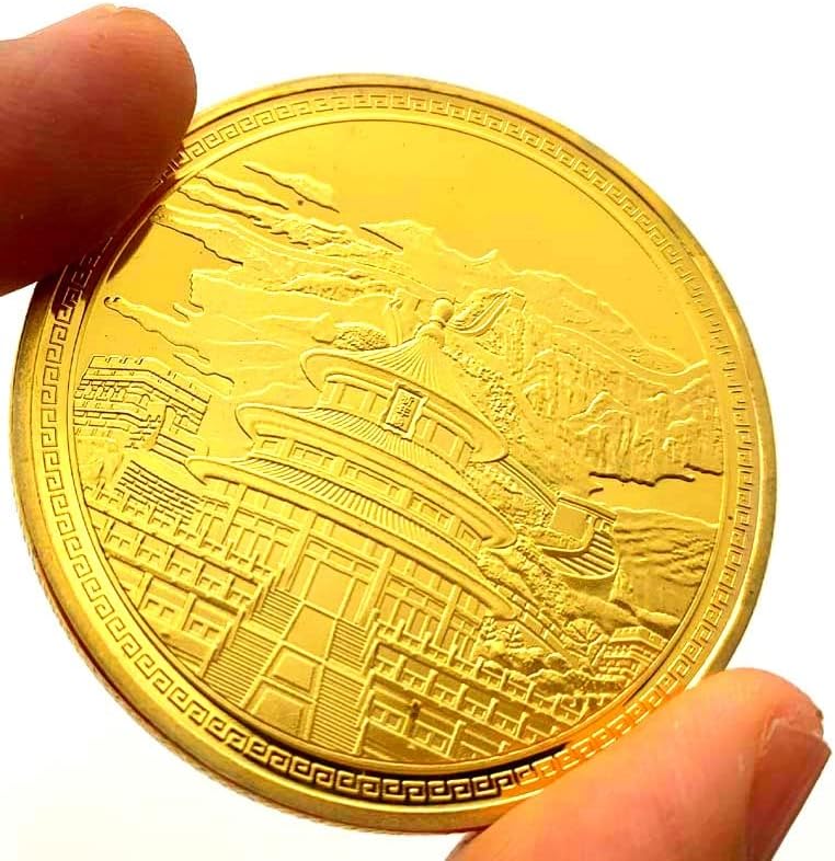 Позлатени Комеморативни Монети Туристички Атракции 45мм Забранети Градски Монети Комеморативен Медал