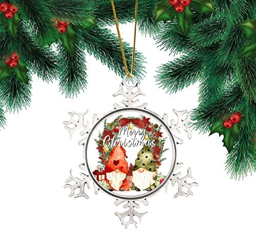 Орнаменти на снегулки Среќен Божиќен венец Гном украс Останувач на одмор на Дедо Мраз Декорации за венци на венци, Најдобри подароци за Божиќ