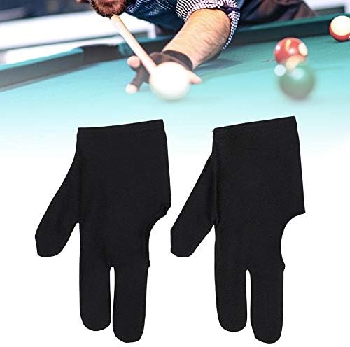 Билијард ракавици 2 парчиња унисекс маж жена што се протега 3 прсти на ракавици за додатоци за билијард