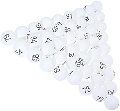 Лотарија за лотарија со лотарија топки со топки 100 парчиња нумерирани пиво топки топки томболи топки табели тениски топки Понг топки за украсување на забави за заб?