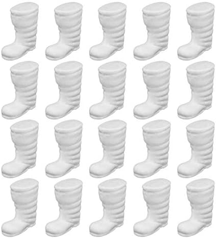 Абоофан 20 парчиња Божиќ Стиропормам Полистирен Божиќни чорапи форма бела топка од пена за DIY занаетчиски моделирање забава занаетчиска