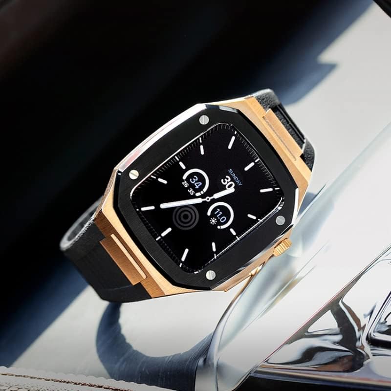 КОМПЛЕТ За Модификација BHOLSA силиконски ремен за Apple Watch Band 8 7 41mm 45mm нараквица нараквица метална кутија за Iwatch Серија 6 SE 5