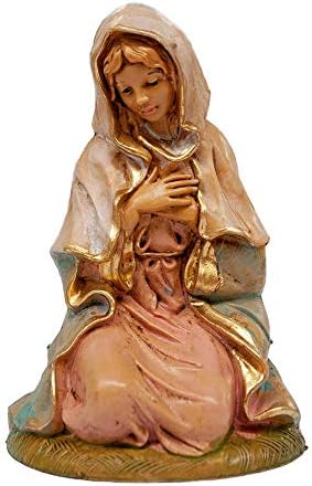 Venerare 4 инчи Мери клекнеж на рожби фигура | 5 Колекција | Изработена во Италија