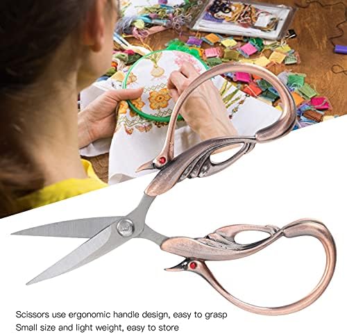 Ножици во форма на лебеди, анти -корозија DIY ножици ножици ретро ножици со мала тежина за да се соберат за везови