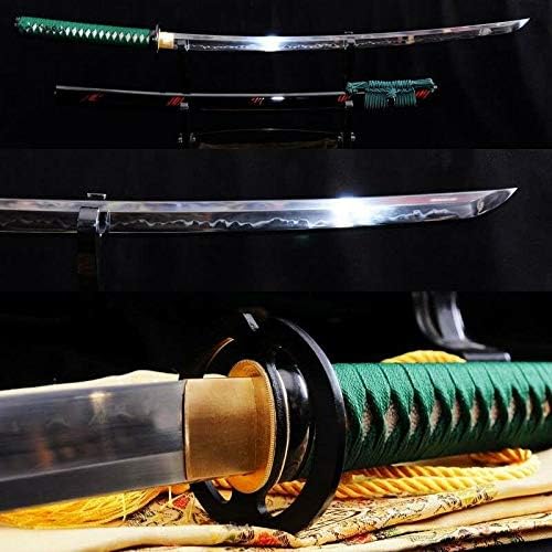 Glw katana Real Hamon Clay Temered T10 челик сечило јапонски самурај меч целосен танг катана