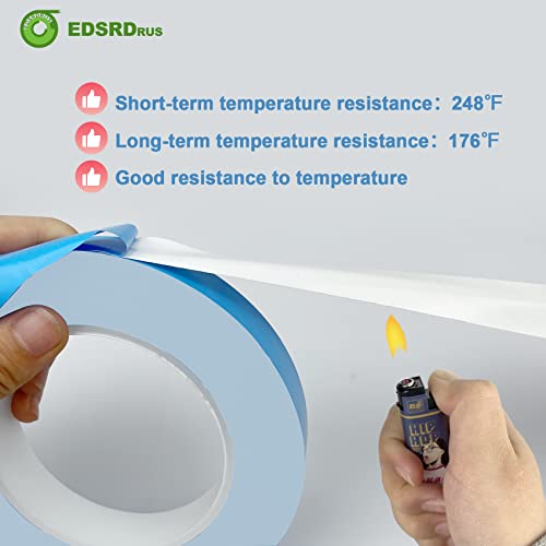 Термичка леплива лента EDSRDrus 0,4 инчи x 82 стапки високи перформанси Термички спроводлива лента, голема издржливост, нанесувајте