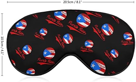 Порто Рико Бејзбол топка за спиење маска за очи за очи на очите со прилагодлива лента за слепите за патувања за авиони