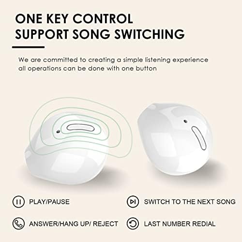 Xmenha Најмали невидливи ушни уши безжични Bluetooth тајни скриени слушалки за работа мали ситни уши пупки за спиење музика удобност мини спиење