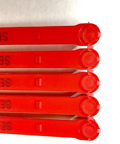 Безбедност на црвена пластична заптивка од 500 - 8 ”со печатење прогресивни заптивки за испорака за камион, приколка, сад за карго