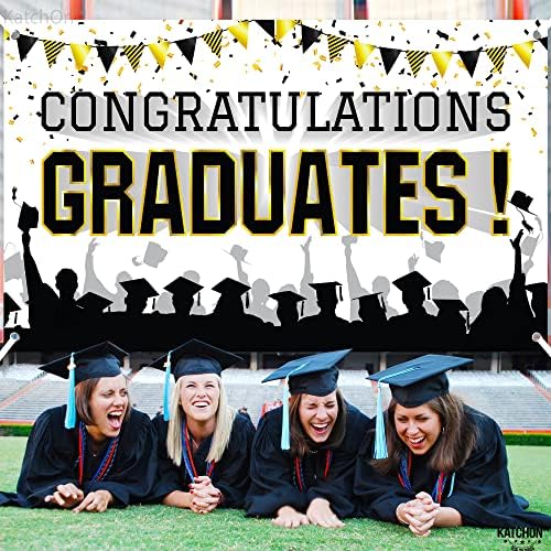 Катчон, Честитки Дипломирани Студенти Банер-72х44 Инчи | Голем Банер За Честитки Дипломирани Студенти Украси | Честитки Дипломирани Студенти