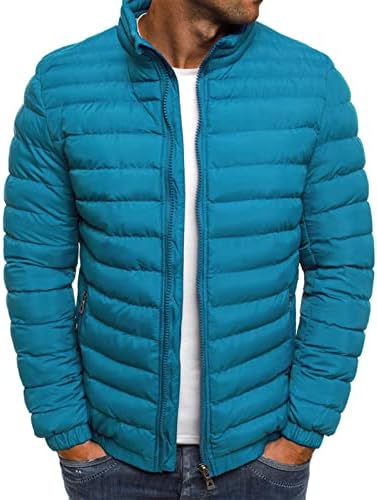 Машки палто, плус големина со долги ракави со долги ракави мажи кои се трендираат активен зимски високо вратот на вратот нагоре