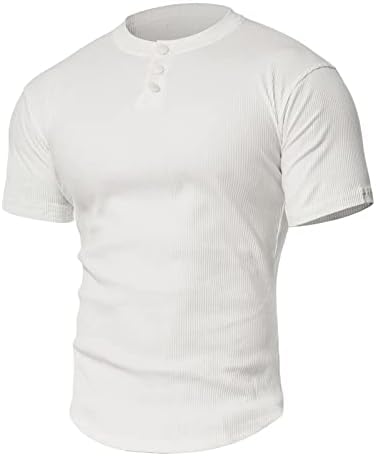 Менс модна лежерна предна плоча Основни маици за дишење лесен голф без јаки за хипстер околу хелилин врвот на врвот