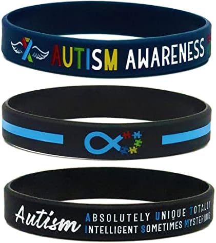 Подарокфорија 6-пакет Нараквици За Свесност за Аутизам-Симбол На Бесконечност На Аутизам, Лента За Свесност И Аутизам Уникатен-Додатоци