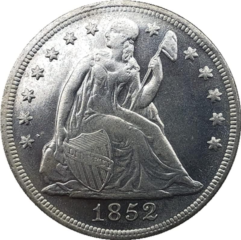 1852 Американски Монети Месинг Сребрени Монети Антички Занаети Странски Комеморативни Монети