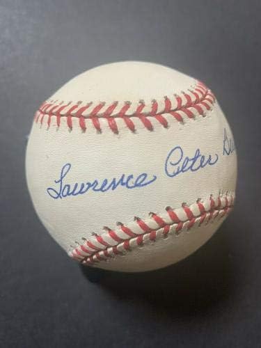 Лоренс Питер Јоги Бера целото име потпишан бејзбол нане Аутограм Штајнер Коа - Автограмирани бејзбол