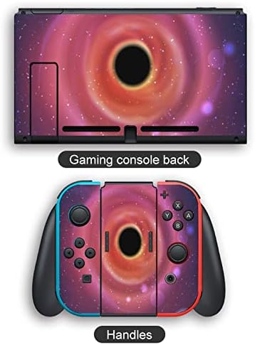 Налепници за заштитени налепници на универзумот на црна дупка, персонализирана налепница за целосна обвивка, компатибилна со Nintendo Switch