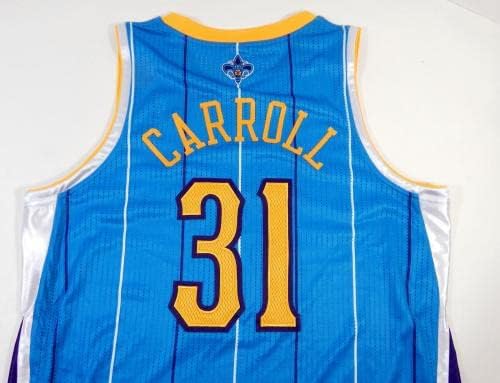 2012-13 Newу Орлеанс Хорнетс Мет Керол 31 Игра издадена Сина маичка XL2 DP12525 - НБА игра користена