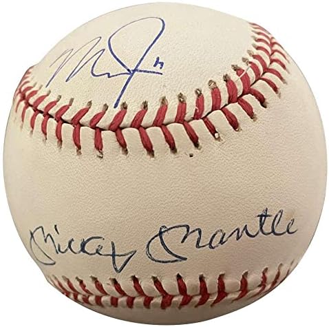 Мики Мантл и Мајк Пастрмка потпишаа автограмиран ОАЛ Бејзбол MLB PSA/DNA - Автограмски бејзбол