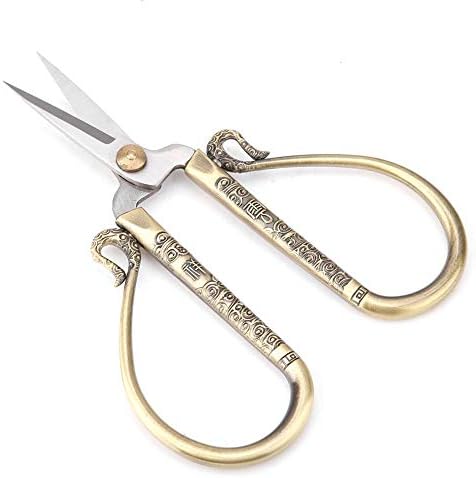 Ткаенини кожни ножици, европски класични ножици мини гроздобер ножици од не'рѓосувачки челик вкрстени бод за шиење за шиење DIY занаети