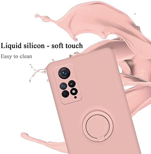 Кадорабо Случај Компатибилен Со Xiaomi RedMi Забелешка 11 PRO 4G / 5G Во Течен Розово-Заштитен Капак Изработен Од Флексибилен TPU