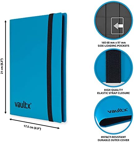 Binder Vault X Binder - Папка со албум со картички за тргување со 4 џеб - 160 странично вчитување на џебниот врзивно средство за TCG
