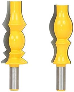 Dlltec Qinlu-CNC рутер битови 1/2 Shank 12 mm Shank Reversible Crown Claining 2 битни поставени линиски нож тенонски секач за