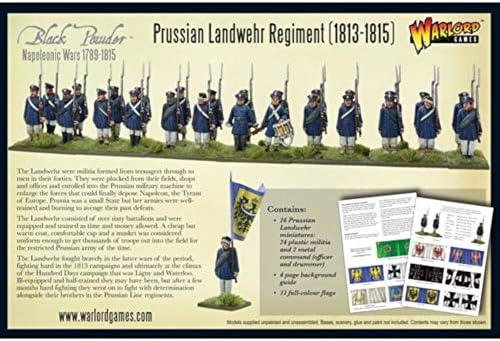 Црниот прав Прусиски полк на Ландвехер Наполеонска војна 1813-1815 Воен варгаминг пластичен модел комплет