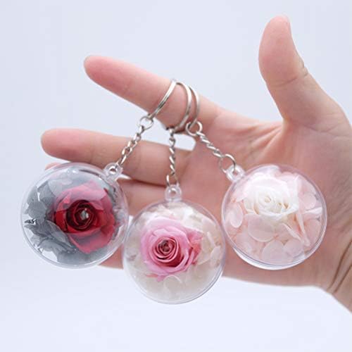 Kesyoo мини роза цветна топка приврзоци минијатурна роза цветна топка клуч за клучеви креативна торба виси декор деликатен ден на вineубените
