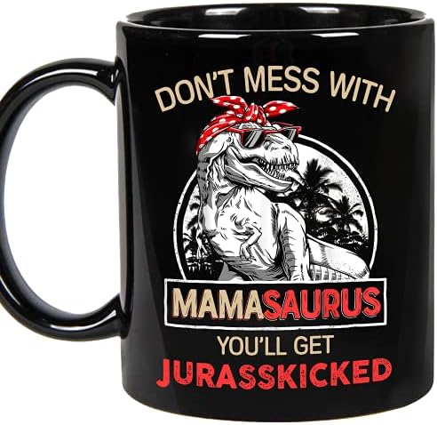 Персонализиран мамасаурус Т Рекс Диносаурус Смешно мама Саурус Семејство совпаѓање, не се плеткај со Мамасаурус Т Рекс, подарок од ќерка,