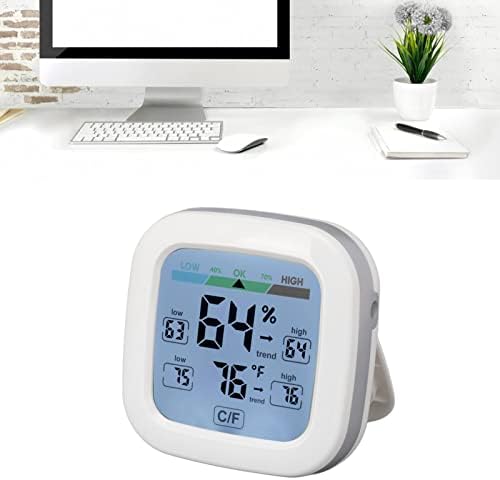 Аатрај дигитален термоетер хигрометар, дигитален хигрометар на екранот на бојата Дигитален хигрометар Внатрешен термометар Влажност