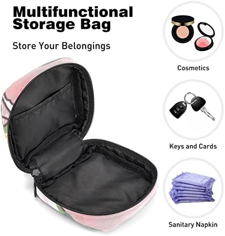 Оријукан санитарна торба за складирање на салфетка, торба за преносен период за жени девојки менструална чаша торбичка, цртана животинска