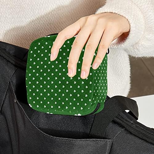 Период торба, санитарна торба за складирање на салфетка, држач за подлога за период, торбичка за шминка, зелена боја