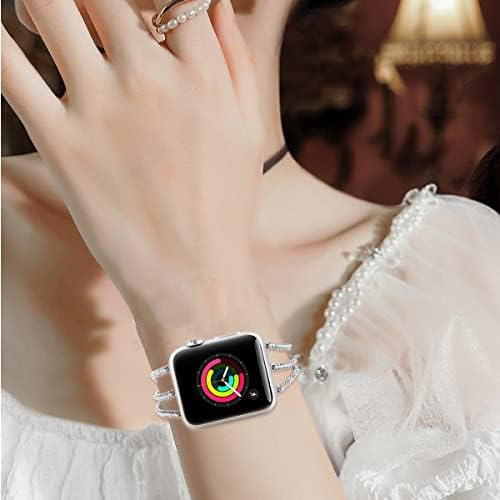 fastgo Компатибилен Со Apple watch band нараквица за жени, за Iwatch 38mm 40mm 41mm 44mm 45mm 49mm 42mm, Блинг Метал Ремен Серија 8